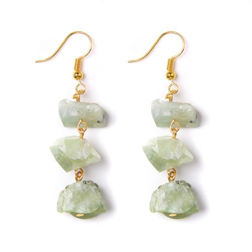 Gemstone Drop Earring, Zinc Alloy, with Natural Stone, handmade, for woman 