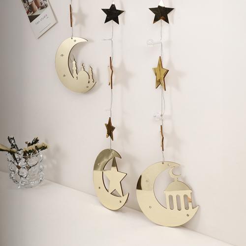 Hanging Ornaments, Middle Density Fibreboard, with PVC Plastic, for home and office golden 