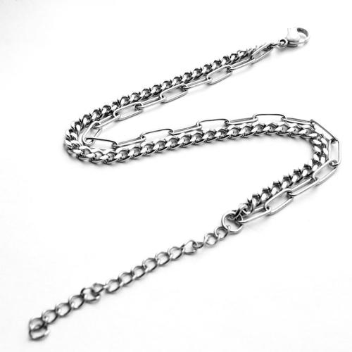 Stainless Steel Chain Bracelets, 304 Stainless Steel, handmade, Unisex original color 