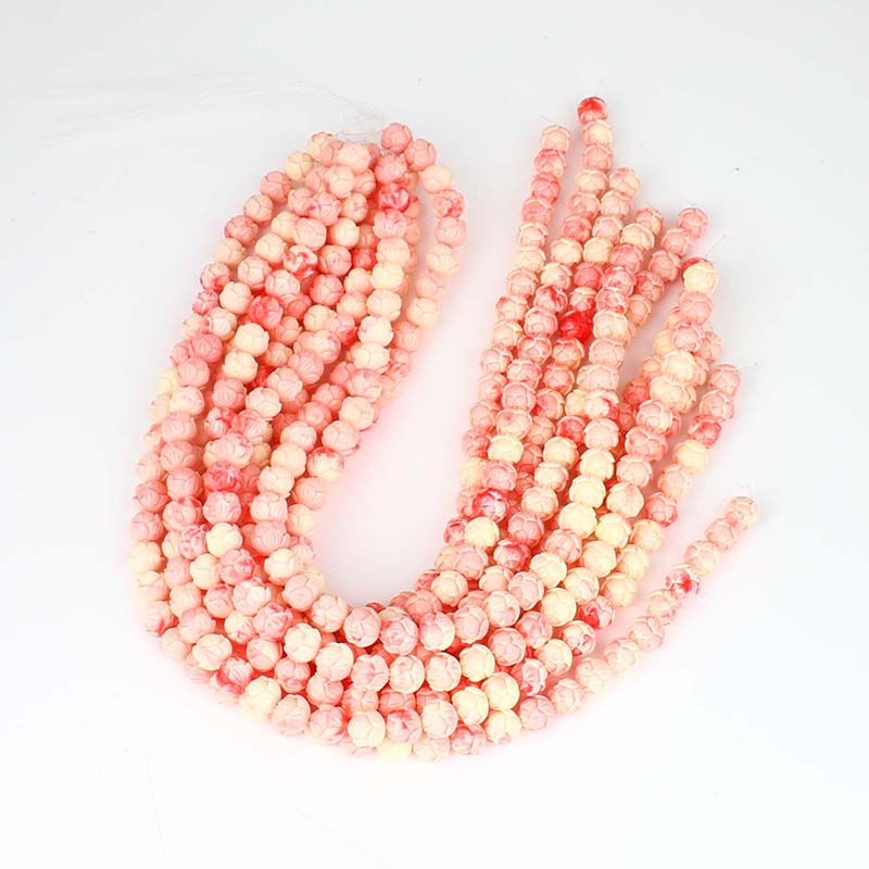 DIY Buddha Beads, Fluted Giant, Lotus, different size for choice & layered, shell pink, Hole:Approx 2mm, Sold By Strand