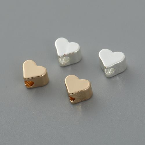Beaucoup de perles de cuivre, laiton, coeur, Placage, DIY, plus de couleurs à choisir Environ 2mm, Vendu par PC