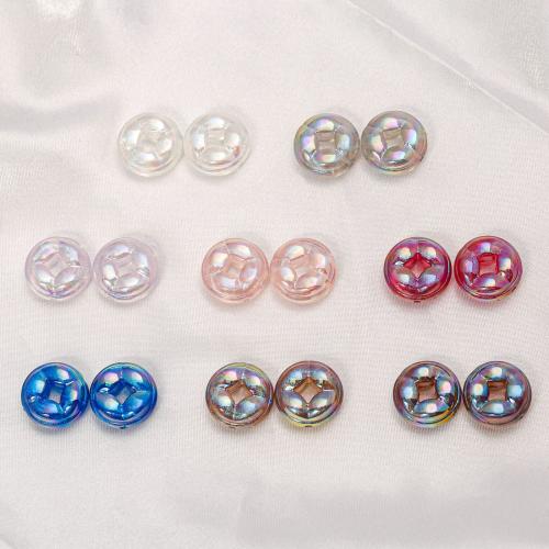 Perles en plastique ABS, Plat rond, DIY, plus de couleurs à choisir, 18.7mm Vendu par sac