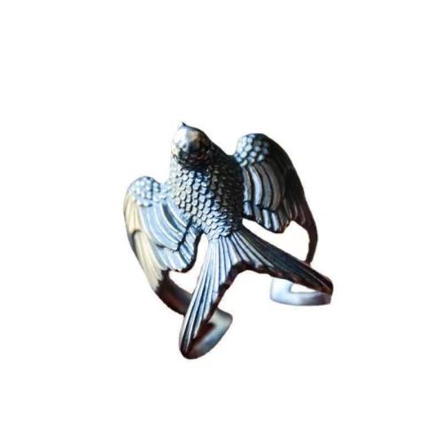 Brass Finger Ring, swallow, plated, Unisex, original color 