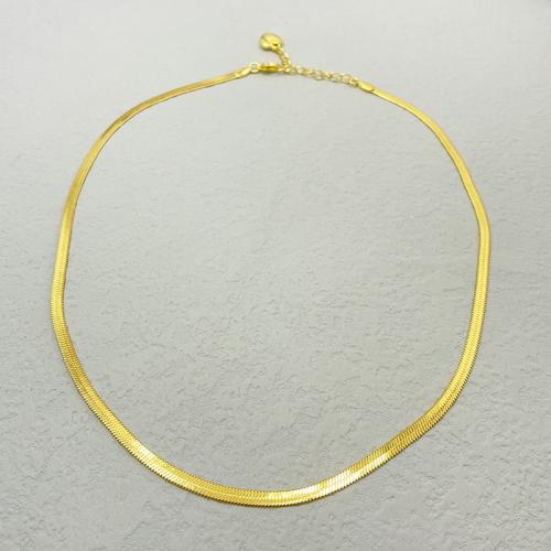 Messingkette Halskette, Messing, mit Verlängerungskettchen von 5cm, plattiert, Modeschmuck & für Frau, keine, Länge:ca. 40 cm, verkauft von PC
