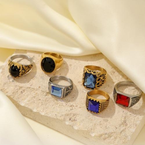 チタン鋼の指環, チタン鋼, とともに 合成瑪瑙, ファッションジュエリー & 異なるスタイルを選択 & 男性用, 無色, 売り手 パソコン