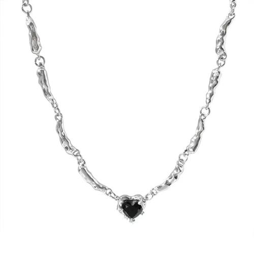 collier de Stras en alliage Zinc, alliage de zinc, avec 6cm chaînes de rallonge, bijoux de mode & pour femme & avec strass, plus de couleurs à choisir Environ 40 cm, Vendu par PC