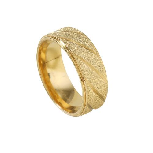 Stainless Steel Finger Ring, 304 Stainless Steel, Vacuum Ion Plating, fashion jewelry & for man, golden 