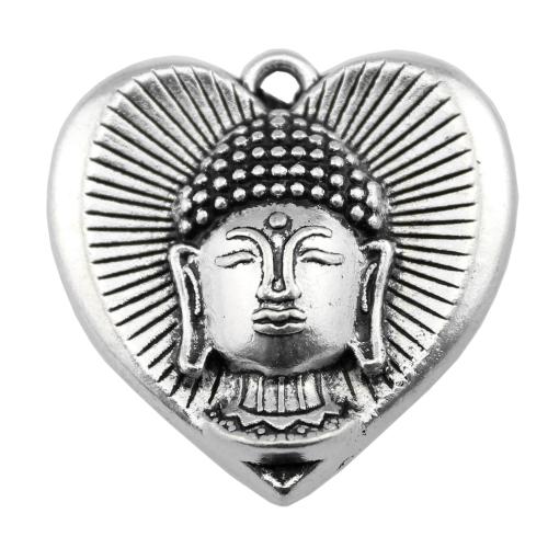 Zinc Alloy Jewelry Pendants, Heart, antique silver color plated, vintage & fashion jewelry & DIY 