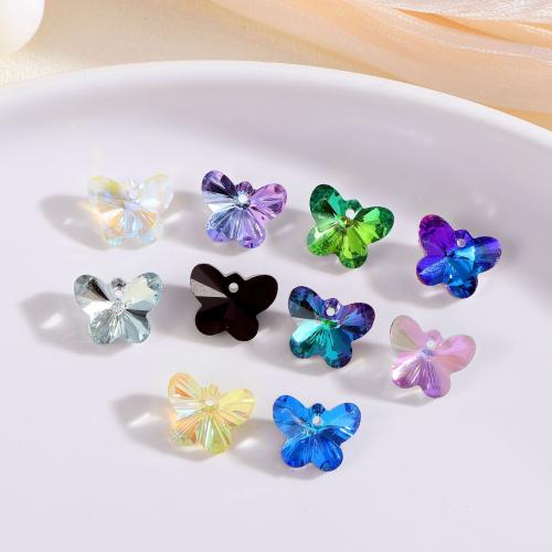 joyas de colgante de cristal de corazón, Mariposa, Joyería & Bricolaje, más colores para la opción, 15x12mm, Vendido por UD