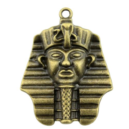 Zink Legierung Schmuck Anhänger, Zinklegierung, Ägyptischen Pharao, plattiert, Vintage & Modeschmuck & DIY, keine, 36x28mm, verkauft von PC