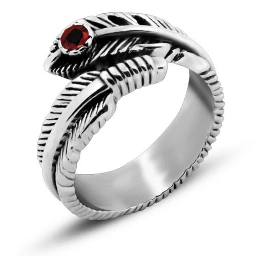 Titanium Steel Finger Ring, fashion jewelry & Unisex & micro pave cubic zirconia 