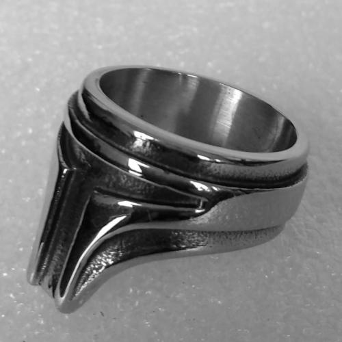 Anillo de dedo de acero Titanium de, Partículas de acero, pulido, Joyería & diverso tamaño para la opción & para hombre, Vendido por UD