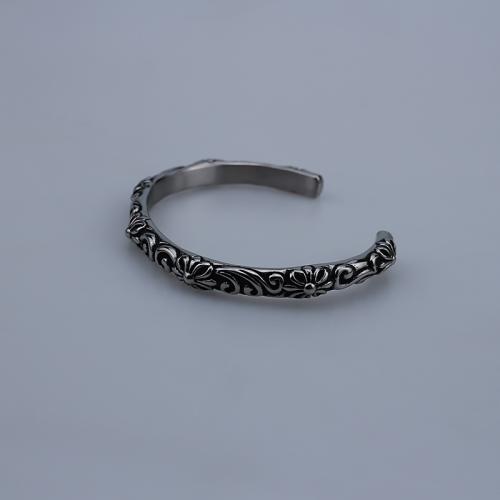 Titanium Steel Bracelet & Bangle, polished, fashion jewelry & for man 