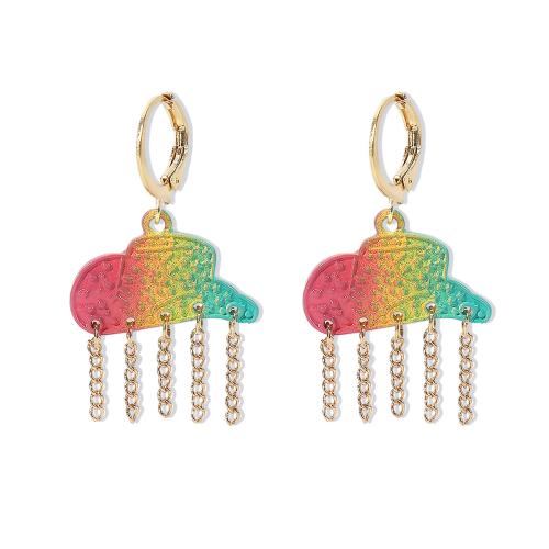 Zinc Alloy Drop Earring, Hat, fashion jewelry & for woman, multi-colored 