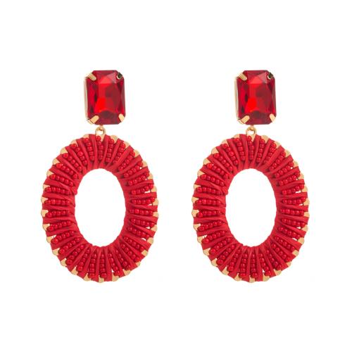 Glass Seed Beads Earring, Seedbead, with Iron, handmade, fashion jewelry & for woman [