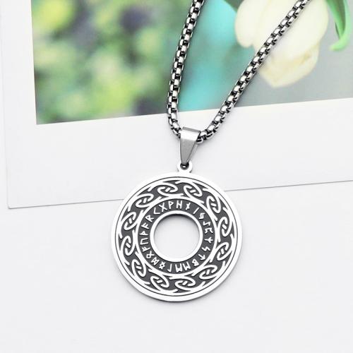 Stainless Steel Jewelry Necklace, 304 Stainless Steel, polished, fashion jewelry & Unisex & enamel, original color Approx 60 cm 