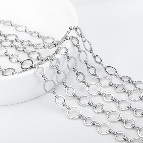 Stainless Steel Circle Chain, 304 Stainless Steel, DIY, original color 