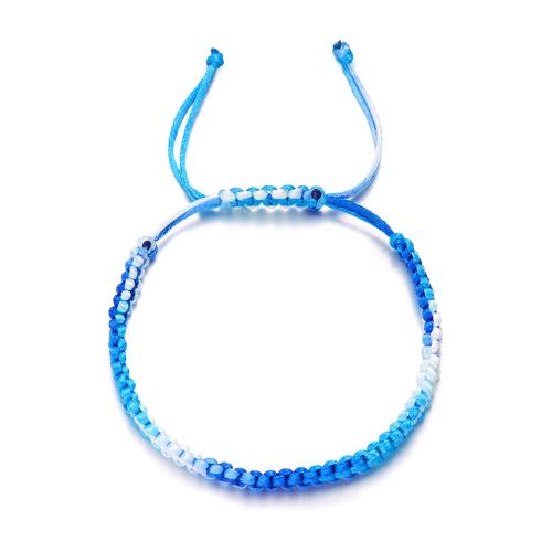 Laine cordon Bracelet, Cordon de noeud, fait à la main, bijoux de mode & unisexe & réglable, plus de couleurs à choisir Environ 16-30 cm, Vendu par PC