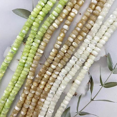 Perles en coquille naturel, coquille d'eau douce, Plat rond, DIY, plus de couleurs à choisir, 6mm, Environ Vendu par brin
