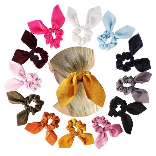 Elastique cheveux, tissu, avec Bande de caoutchouc, fait à la main, différents matériaux pour le choix & pour femme, plus de couleurs à choisir Environ 16 cm, Vendu par PC