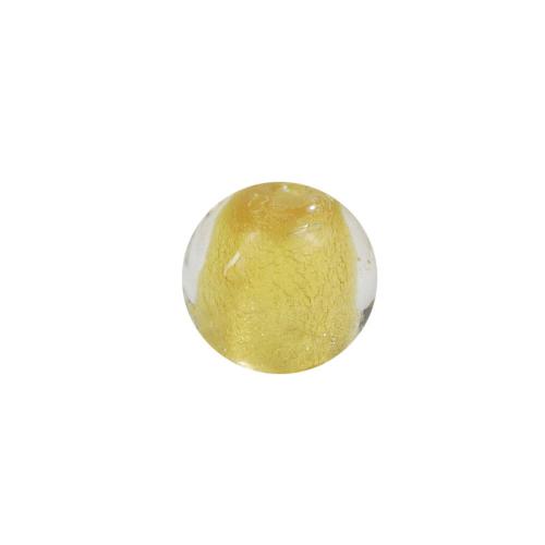 Gold Foil Lampwork Beads, with Gold Foil, DIY golden Approx 1.8mm [