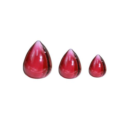 Planta de perlas de cristal de Murano, Brote de flor, Bricolaje & diverso tamaño para la opción, Rojo, 10PCs/Bolsa, Vendido por Bolsa