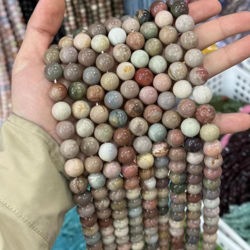 Agate Beads, Alexa Agate, Round, polished, fashion jewelry & DIY mixed colors Approx 38 cm 