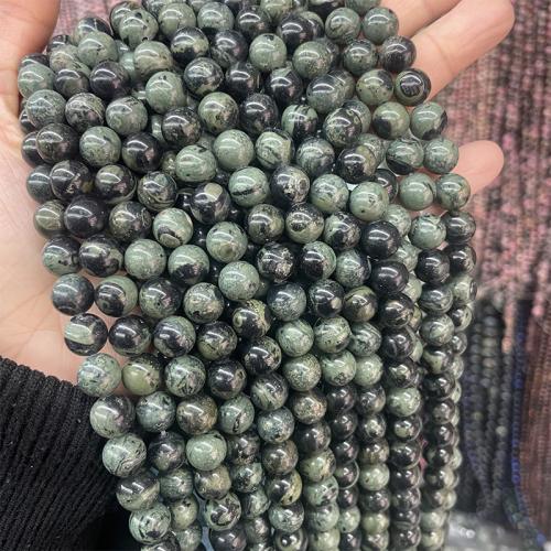 Jaspis Kambaba Perlen, Kambaba+Jasper, rund, Modeschmuck & DIY & verschiedene Größen vorhanden, gemischte Farben, Länge:ca. 38 cm, verkauft von Strang