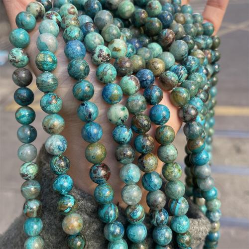 Natural Turquoise Beads, Phoenix Turquoise, Round, fashion jewelry & DIY mixed colors Approx 38 cm 