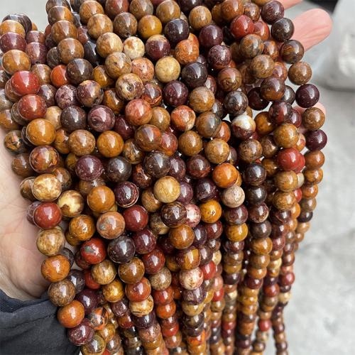 Mixed Gemstone Beads, Natural Stone, Round, fashion jewelry & DIY mixed colors Approx 38 cm 