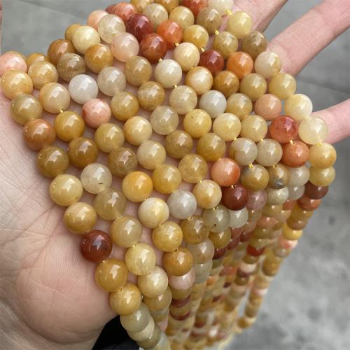 Gemischte Edelstein Perlen, Feuerzeug Imperial Jade, rund, Modeschmuck & DIY & verschiedene Größen vorhanden, gemischte Farben, Länge:ca. 38 cm, verkauft von Strang