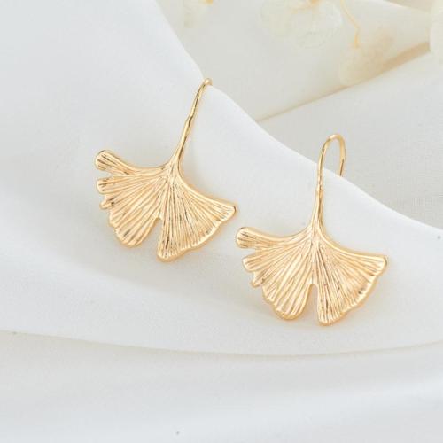 Brass Drop Earring, Ginkgo Leaf, fashion jewelry & for woman 