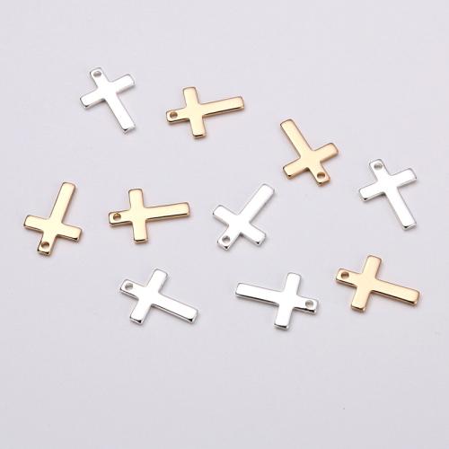 Brass Cross Pendants, plated, DIY 