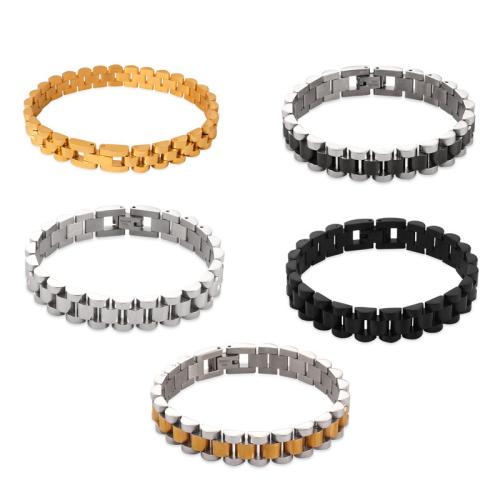 Titane bracelet en acier et bracelet, Acier titane, bijoux de mode & unisexe, plus de couleurs à choisir, 10mm Environ 18 cm, Vendu par PC