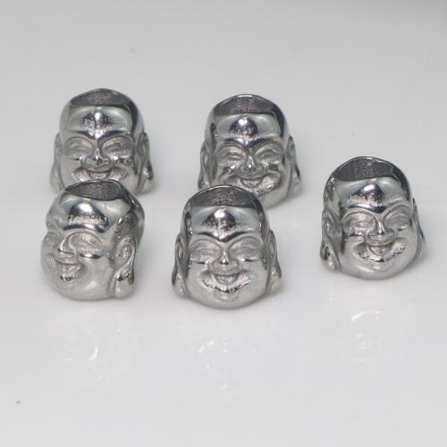 Stainless Steel Large Hole Beads, 304 Stainless Steel, Buddha, DIY, original color Approx 5mm [