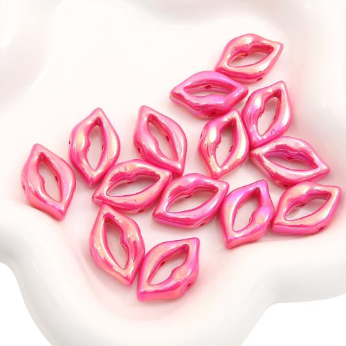Perles acryliques plaquée, Acrylique, lèvre, DIY, plus de couleurs à choisir Environ 1.5mm Vendu par sac