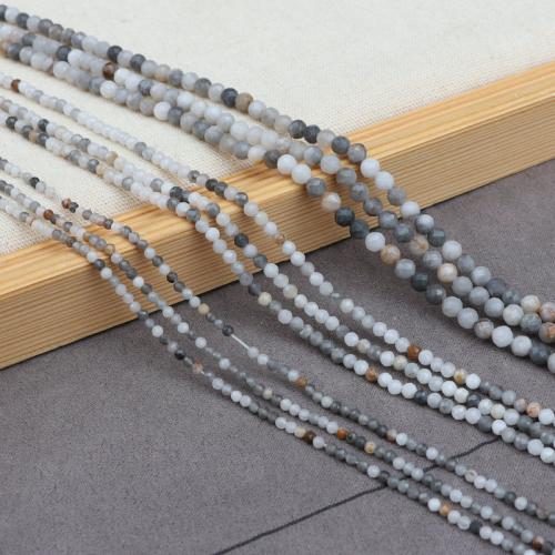 Single Gemstone Beads, Hawk-eye Stone, Round, DIY mixed colors 