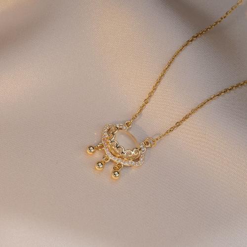 Titan Schmuck Halskette, Titanstahl, mit Harz, Micro pave Zirkonia & für Frau, keine, Länge:ca. 21-50 cm, verkauft von PC