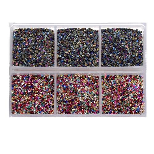 Los granos de cristal plateado, Vidrio, Bricolaje, más colores para la opción, 80x55x15mm, Vendido por Caja