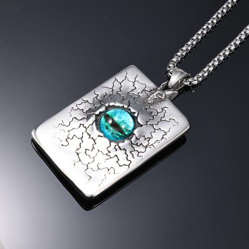 Stainless Steel Jewelry Necklace, 304 Stainless Steel, with Resin, polished, fashion jewelry & without cord & Unisex 