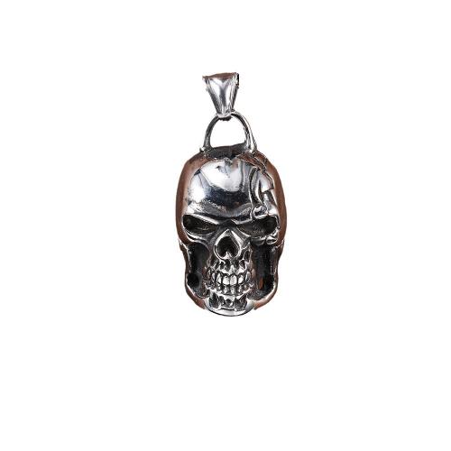 Stainless Steel Skull Pendant, 304 Stainless Steel, polished, fashion jewelry & without cord & Unisex, original color 
