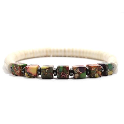 Gemstone Bracelets, Natural Stone, Square, fashion jewelry & Unisex 6mm Approx 18 cm 