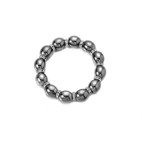 Bracelet hématite non magnétique, bijoux de mode & pour homme Environ 18 cm, Vendu par brin[