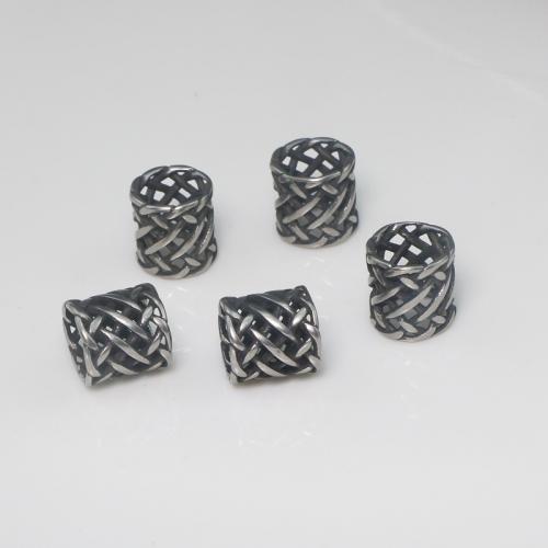 Stainless Steel Large Hole Beads, 304 Stainless Steel, Column, DIY, original color Approx 7mm [