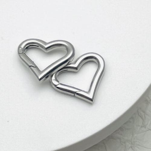 Stainless Steel Jewelry Clasp, 304 Stainless Steel, Heart, plated, DIY 