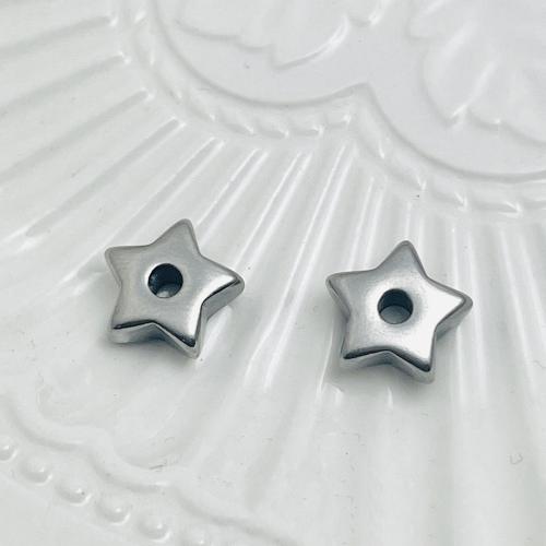 Stainless Steel Beads, 304 Stainless Steel, Star, plated, DIY 