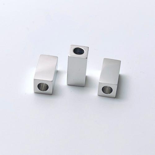 304 Stainless Steel Positioning Bead, Rectangle, polished, DIY, 12mm 