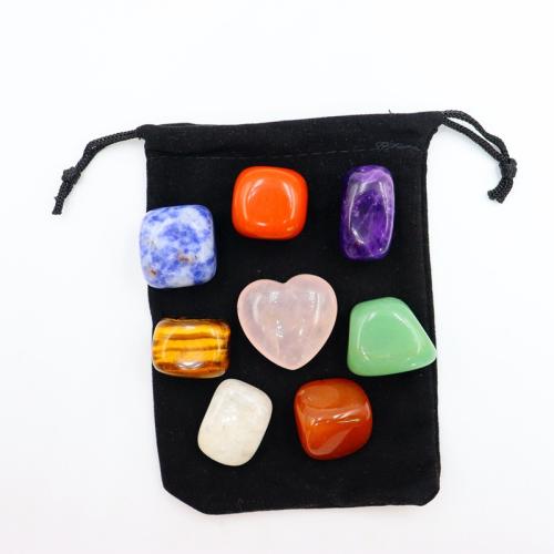 Драгоценный камень украшения, Природный камень, с упаковочной сумкой & разные стили для выбора, Много цветов для выбора, about 20-30mm, продается указан