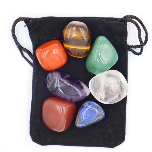 Драгоценный камень украшения, Природный камень, с упаковочной сумкой & разные стили для выбора, Много цветов для выбора, about 20-30mm, продается указан