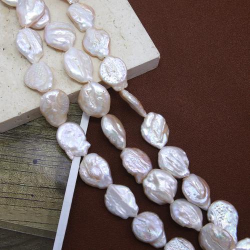 Perles nacres baroques de culture d'eau douce , perle d'eau douce cultivée, bijoux de mode & DIY, blanc, Length about 13-14mm Environ 38 cm, Vendu par brin